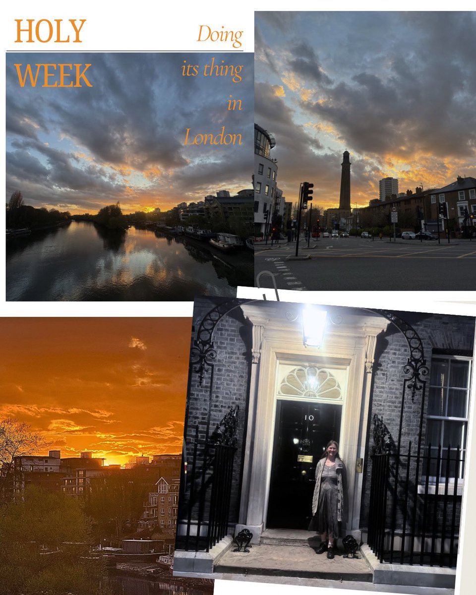 RuthieGledhill's tweet photo. To Downing Street to talk to and listen to the Prime Minister pledging ‘proper partnership’ with new Archbishop of Canterbury, then later this #holyweek, amazing sunset  in #london on #thethames https://t.co/Dq25wStdID https://t.co/YtavgA1lYa