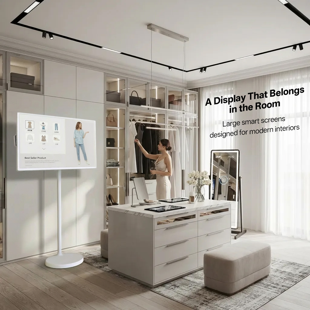 CYO1451546's tweet image. Large-format smart display for retail showrooms and fitting room experiences.
Designed for flexible deployment and high-end retail environments.
#B2B #SmartRetail #CommercialDisplay #RetailTech #ShowroomDisplay #DigitalDisplay