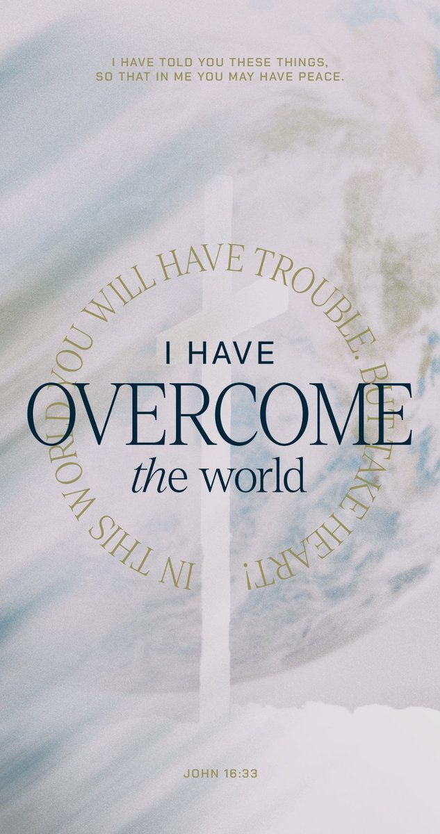“These things I have spoken unto you, that in me ye might have peace. In the world ye shall have tribulation: but be of good cheer; I have overcome the world.”
John 16:33 KJV

#verseoftheday #Easter #JesusisLord