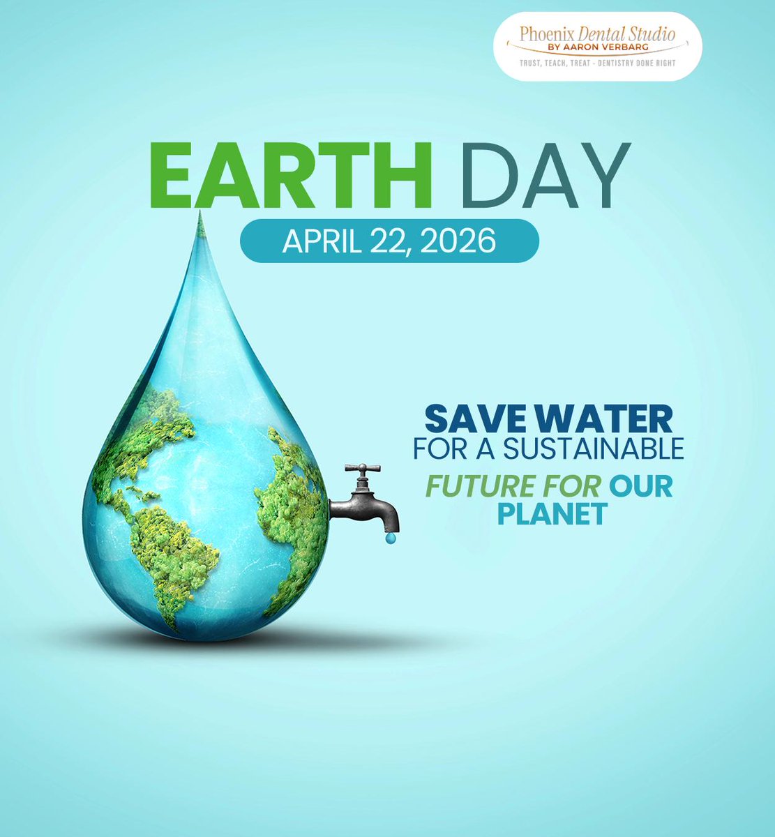 aaronverbargdds's tweet image. This Earth Day, we're taking a pledge to save water, and we invite you to do the same. Turning off the tap while brushing your teeth is a simple way to save water. Are you in? Let's help Mother Earth.
#earthday #PhoenixDentalStudio #Phoenix #AZ