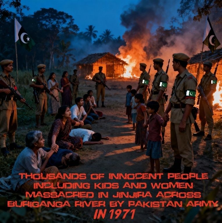 History must remember the innocent lives lost in Jinjira in 1971. 

Tragedies like this should never be forgotten.

#JinjiraMassacre #PakAtrocities #1971Genocide