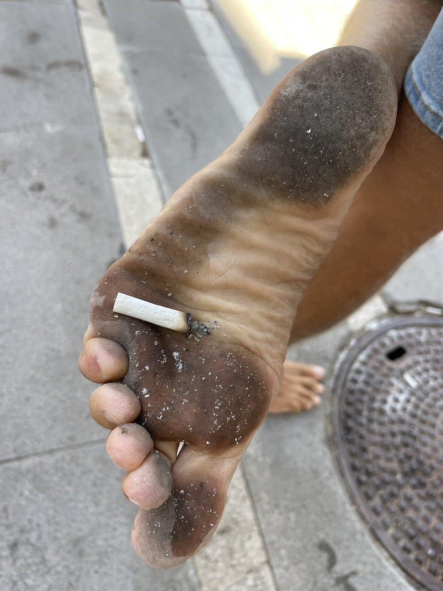 I can easily put out a burning cigarette with my bare foot and nothing will happen to me! 👣🚬🆘
From constantly walking barefoot, the skin on my feet has become hard and rough, so walking on glass and stones doesn’t hurt! 👣💪🏼🥵
#barefoot #dirtyfeet #footfetish