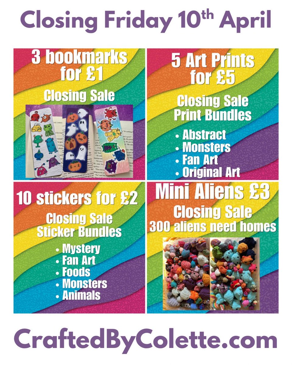 By_Colette's tweet photo. The final countdown has begun. https://t.co/KETiGfhSqf will be closing after Friday 10th April 2026. 

There are still lots of goodies at super cheap prices.  Shop before they’re gone. https://t.co/yA5YxEaz9o