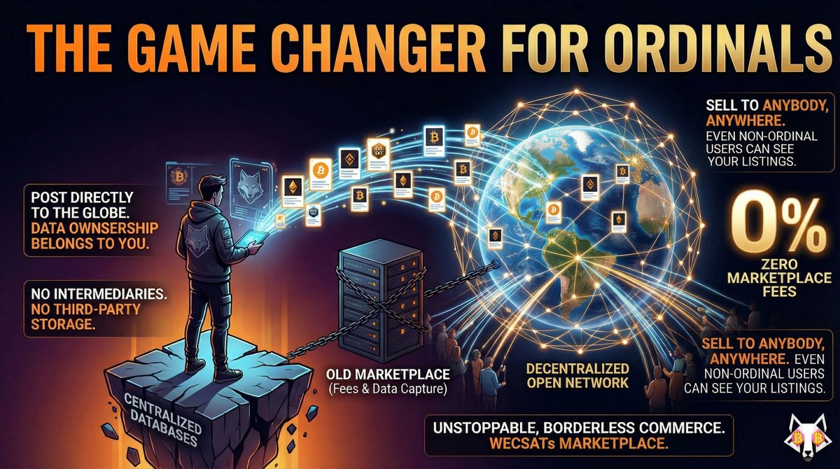 x.com/Inatendu29/sta…
The game-changer is coming. 🐺

We’re bypassing the old, centralized system of fees and data capture. WECSATs Marketplace connects you directly to a decentralized, open network.

🐺 Post directly to the globe 
🐺 ZERO marketplace fees 
🐺 Data ownership