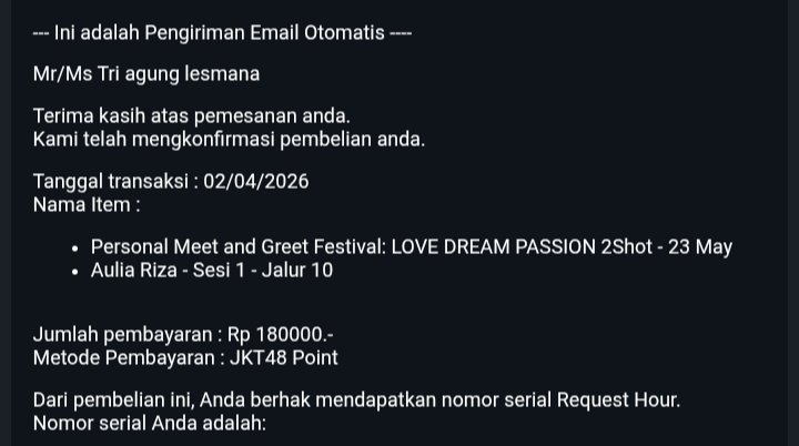 agung_out's tweet photo. Akhirnya dapet juga 2s @Auwia_JKT48 see you @Maira_JKT48 

Iziin min @Humainiora_ID @aulavana_id https://t.co/ZFRlJVw4Kg