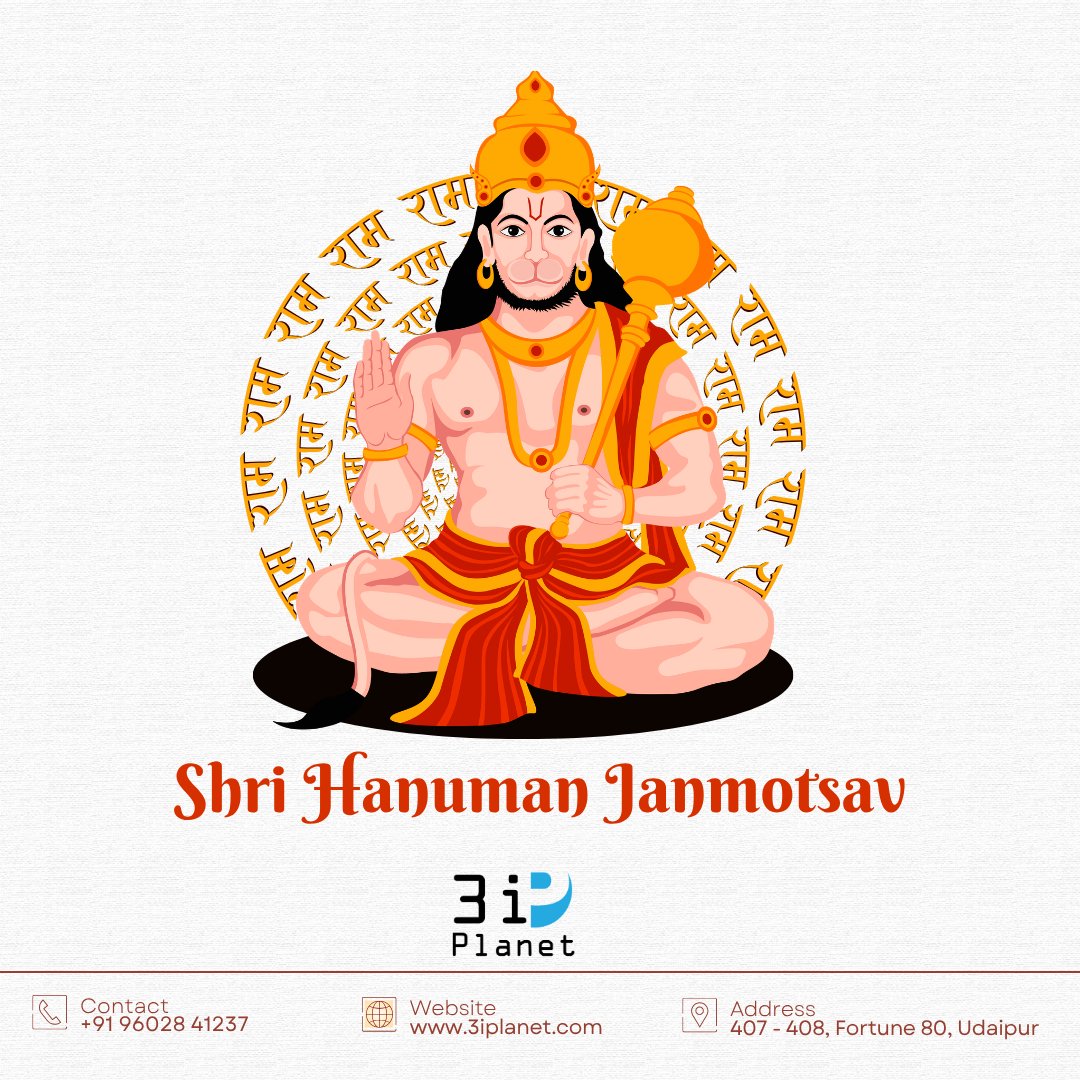 Hanuman Janmotsav 2026
3i Planet wishes you strength in every challenge, faith in every step, and success in every goal. Jai Bajrang Bali!
3iplanet.com
#3iPlanet #HanumanJanmotsav2026 #HanumanJayanti #JaiHanuman #JaiShriRam #BajrangBali #HanumanJi #HinduFestival