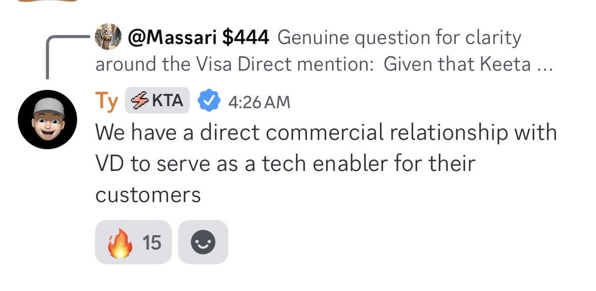 0xMpco's tweet photo. Important info from @schenkty about their partnership with @Visa 

$KTA 🚀🚀🚀 https://t.co/wDQil9R10s