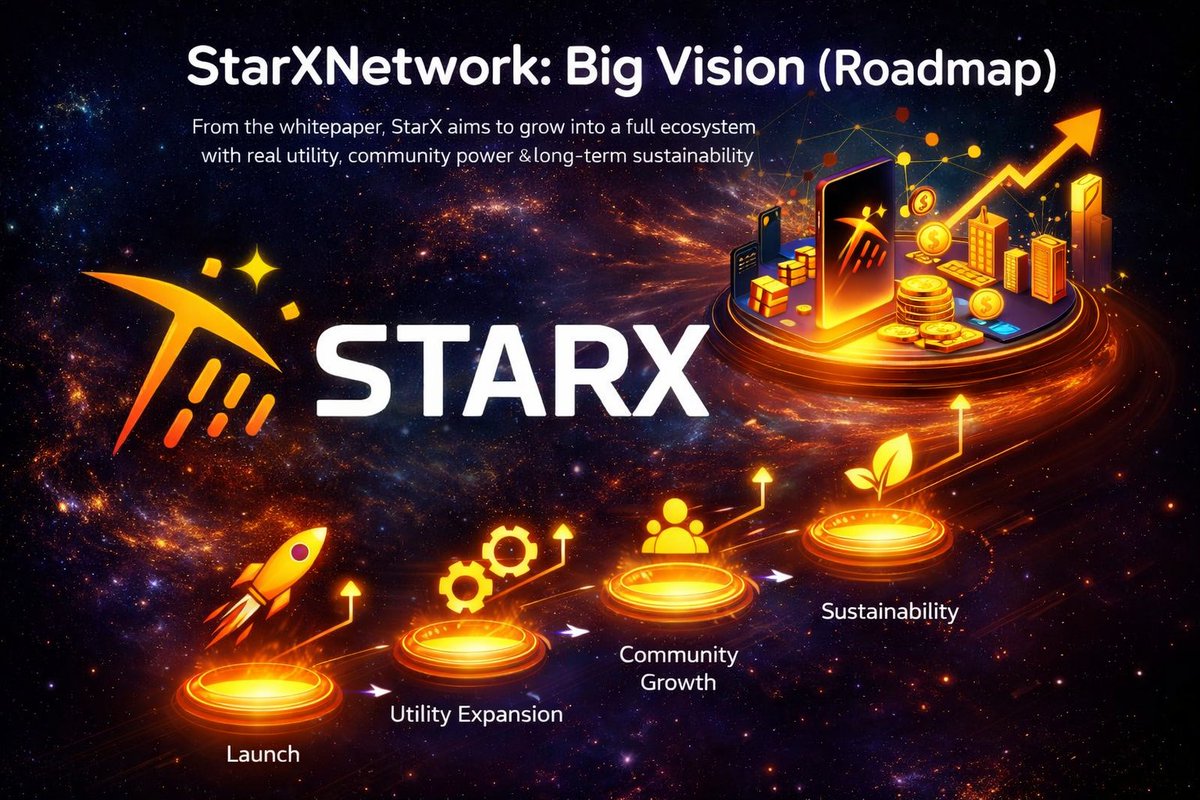 PaschalUchenna6's tweet image. StarXNetwork’s vision isn’t just about launching a token,it’s about building something that lasts.

From the whitepaper,the focus is clear:real utility → strong community → long-term sustainability. #StarXNetwork #StarX