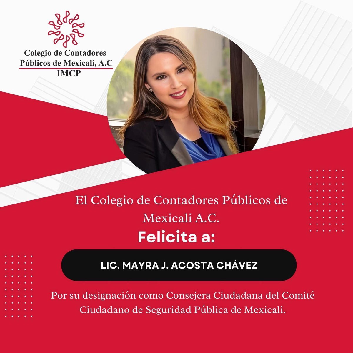 myrajuliet's tweet photo. Muy entusiasmada por mi designación como Consejera del #CCSP  de  #Mexicali en representación del #CCE de nuestra Ciudad Capital. Un gusto participar  en beneficio de nuestra comunidad. Mil Gracias #Coparmex #ANADE #CCPMxli y Colegio Cachanilla de C P,  por la felicitación ☺️ https://t.co/xgetrmWwZk
