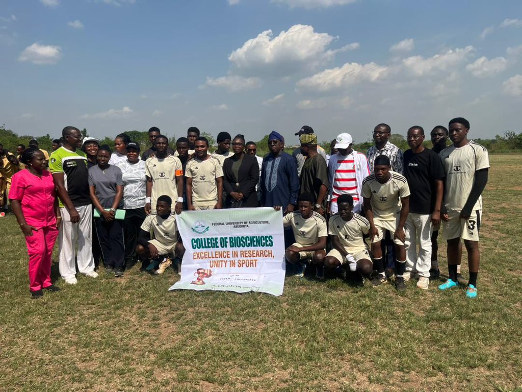 Colbios_funaab's tweet photo. As COLBIOS steps into the intercollegiate arena,we carry more than just jerseys and boots,we carry pride, resilience, and the spirit of excellence that defines us.This is more than a competition;it’s a journey of teamwork,and the relentless pursuit of victory.
*We are COLBIOS* https://t.co/8fVfLd6SfO