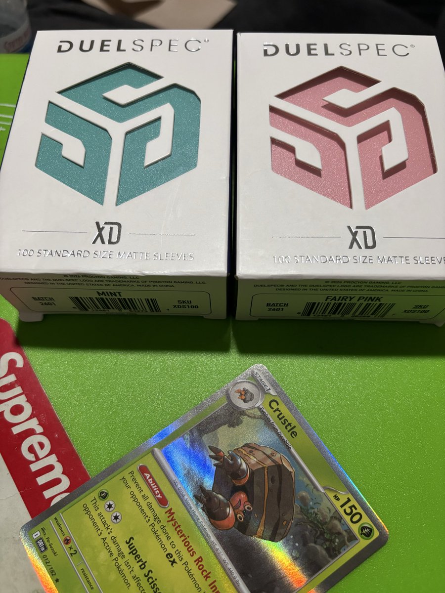 SavvySoto's tweet photo. Sleeve up with @DuelSpecTCG to scare the Crustles away https://t.co/QvThToPfQ9
