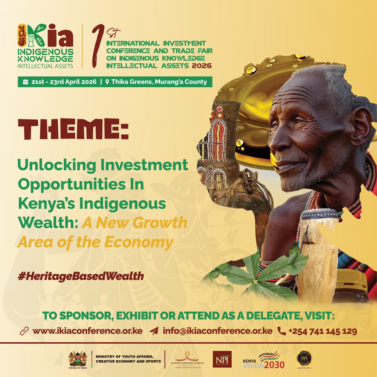 NPI_Kenya's tweet photo. The IKIA Conference brings together innovators, investors and communities to reimagine heritage as a growth engine.
Join us to see how culture, creativity and enterprise can transform the future.
#HeritageBasedWealth

Register here: https://t.co/uz9I6VO7JH https://t.co/QqLvvLNQPL