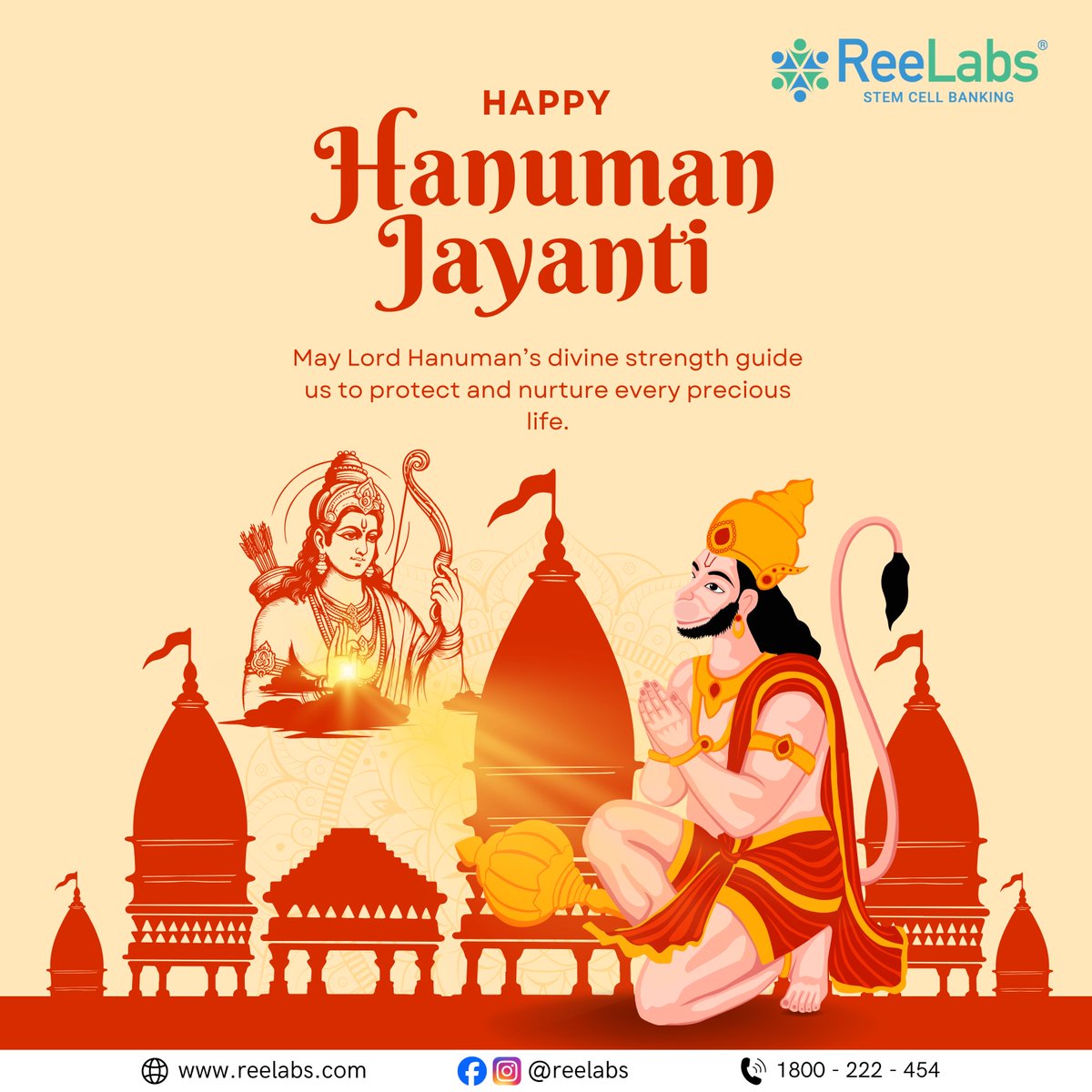 ReeLabs's tweet photo. Strength that protects.
Faith that guides.
Care that secures the future. 🧡

This Hanuman Jayanti, may every child be blessed with strength and protection from the very beginning.

#hanumanjayanti #stemcellbanking #CordBloodBanking #expectingparents #ParentingIndia #reelabs https://t.co/i51aGtfxra