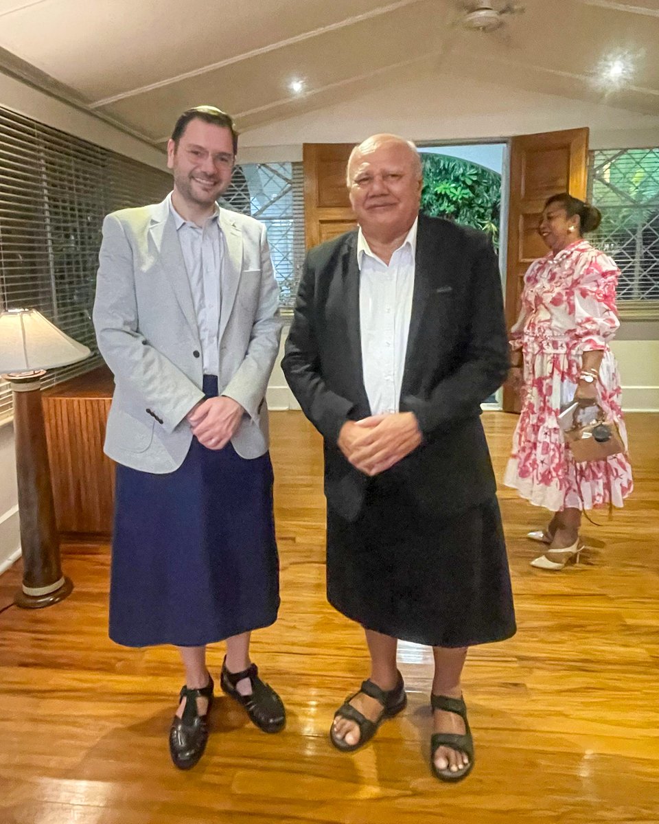 USEmbassySuva's tweet photo. Chargé d’Affaires John Degory was honored to host a Seder dinner for Deputy Prime Minister and Minister for @MTCAFiji, the Honorable @ViliameGavoka, Acting Minister for Policing and Attorney General and Minister for Justice, the Honorable Siromi Turaga, and other government leaders and members of Fiji’s interfaith community to mark the beginning of Passover.  

As the United States celebrates 250 years of independence in 2026, we acknowledge the role our rich faith tradition has played in molding our country – a value we share with Fiji.  Passover is a chance to share in rich traditions, common stories, and the joy of gathering together as people of faith. Wishing a joyful Passover to all those celebrating. Chag Pesach Sameach!

#USwithFiji
