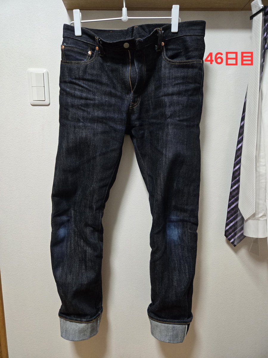 Spapa_honest's tweet photo. 46日目👖
43.44.45日目は履かず
#児島ジーンズ #23oz 
#自分のための記録 https://t.co/yjqgmsPHrh