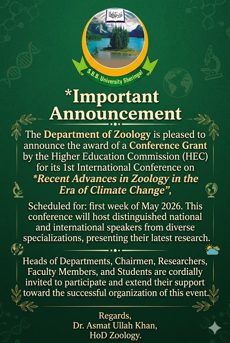 Sbbusheringal's tweet photo. #ImportantAnnouncement 
#InternationalConference 
#SBBU https://t.co/7JMdLKYT9P