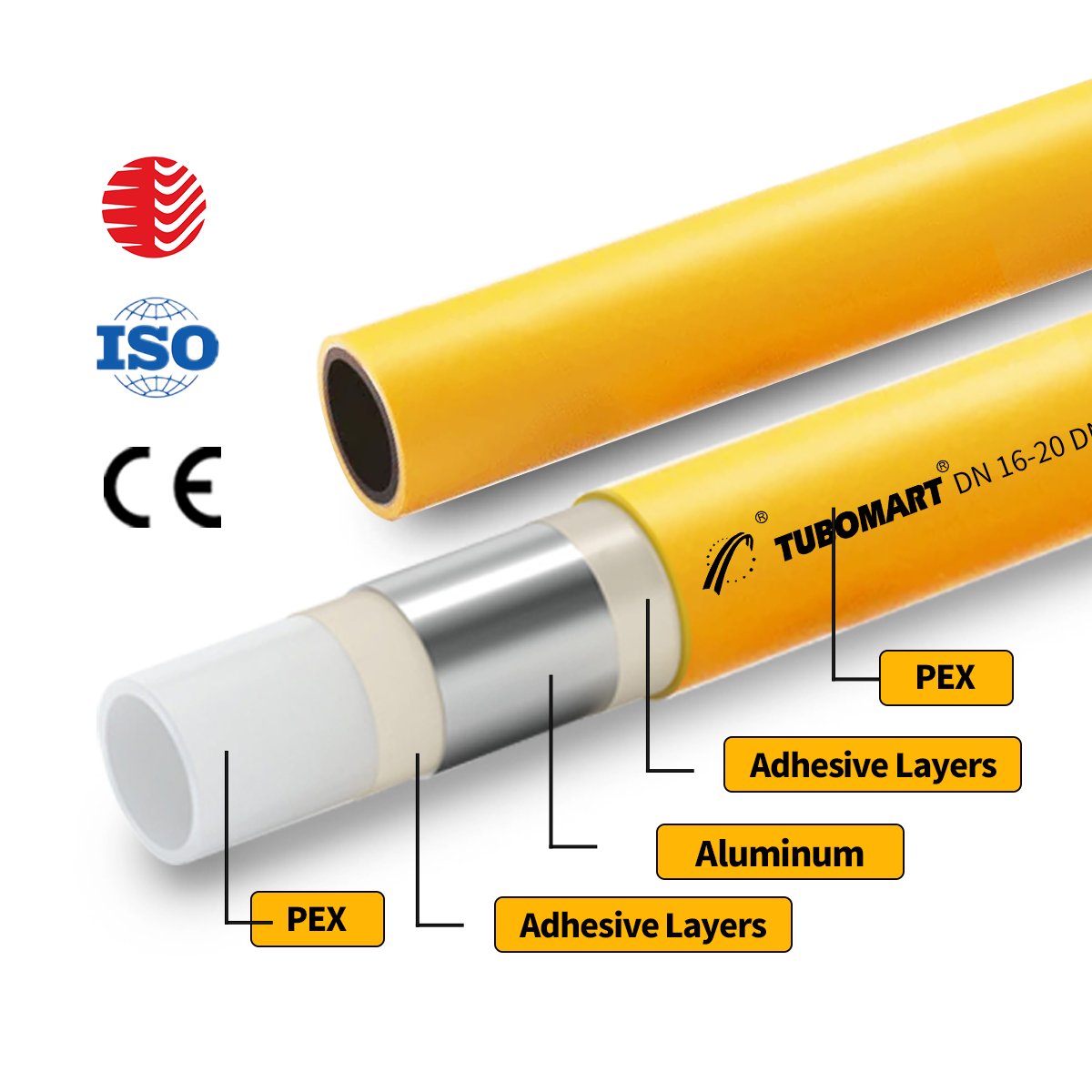 TubomartGZ's tweet image. Tubomart——OEM manufacturer available✅️
Our 5-layer PE(X)-AL-PE(X) pipes 🔧:
Tough, leak-tight, and perfectly paired with precision brass fittings!

Colors: 
🟡 Yellow |  ⚪ White 
🔵 Blue     |  🔴 Red
🟤 Brown |  ⚫ Black

Sleek, durable ✨ #PipeFittings #PEXALPEX