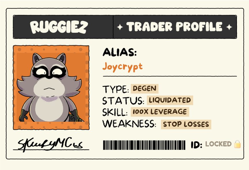 joyboy03jj's tweet photo. Apparently I'm Degen 🦝

Trader ID: Not Claimed

@RuggiezOfficial https://t.co/1loqzPBMvC