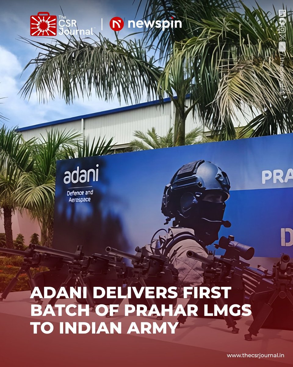 Prahar Machine Gun Adani Defence delivered two thousand locally manufactured Prahar light ...