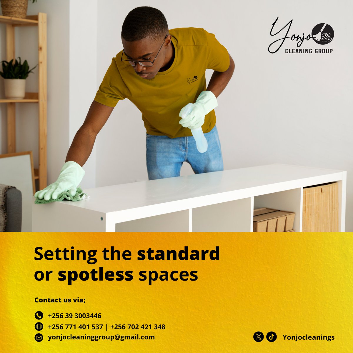 YonjoCleanings's tweet photo. Our vision is to deliver professional cleaning solutions that set the benchmark for quality, reliability, and spotless results in every space we serve.
Contact us today and experience professional cleaning services you can rely on.
+256 771456662
#ProfessionalCleaning #CleanSpace https://t.co/8IsNVBmByX