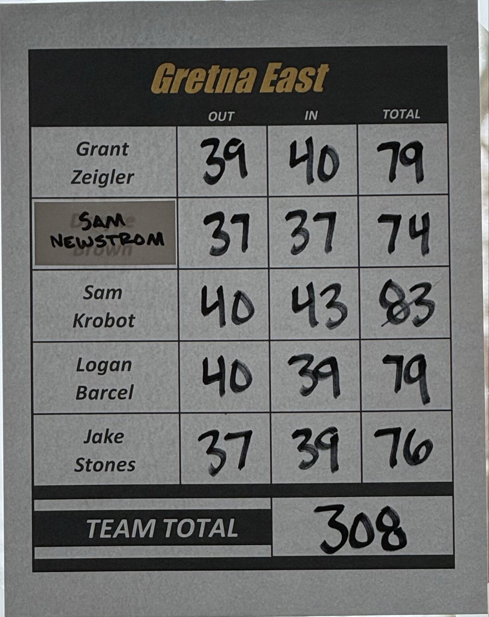 Gretna East Golf Booster tweet media