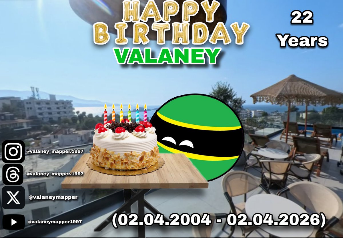 valaneymapper's tweet photo. Happy birthday to me! 🥳 I'm 22 years old. Thank you for staying with me and those people who have been watching me for a long time. My best present for my birthday. The best is yet to come. Thanks to those who congratulated me! The post comes out tomorrow, so stay tuned. https://t.co/Kgd3PtLDDq