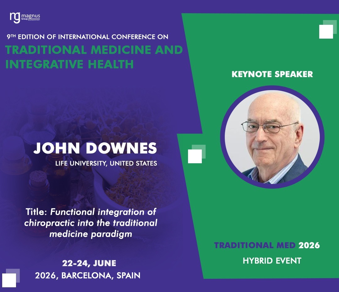 Traditionalcof's tweet photo. 🌿 Keynote Speaker! 
Join John Downes at @Traditionalcof 2026, by @magnus_group
🗓 June 22–24, 2026 |📍 Barcelona | Hybrid
🎤 Chiropractic &amp; traditional medicine integration
Website: https://t.co/ODlgHaZ2Cg
traditional-med@magnusconference.com | +1 (702) 988-2320 https://t.co/3AokMv7HQX