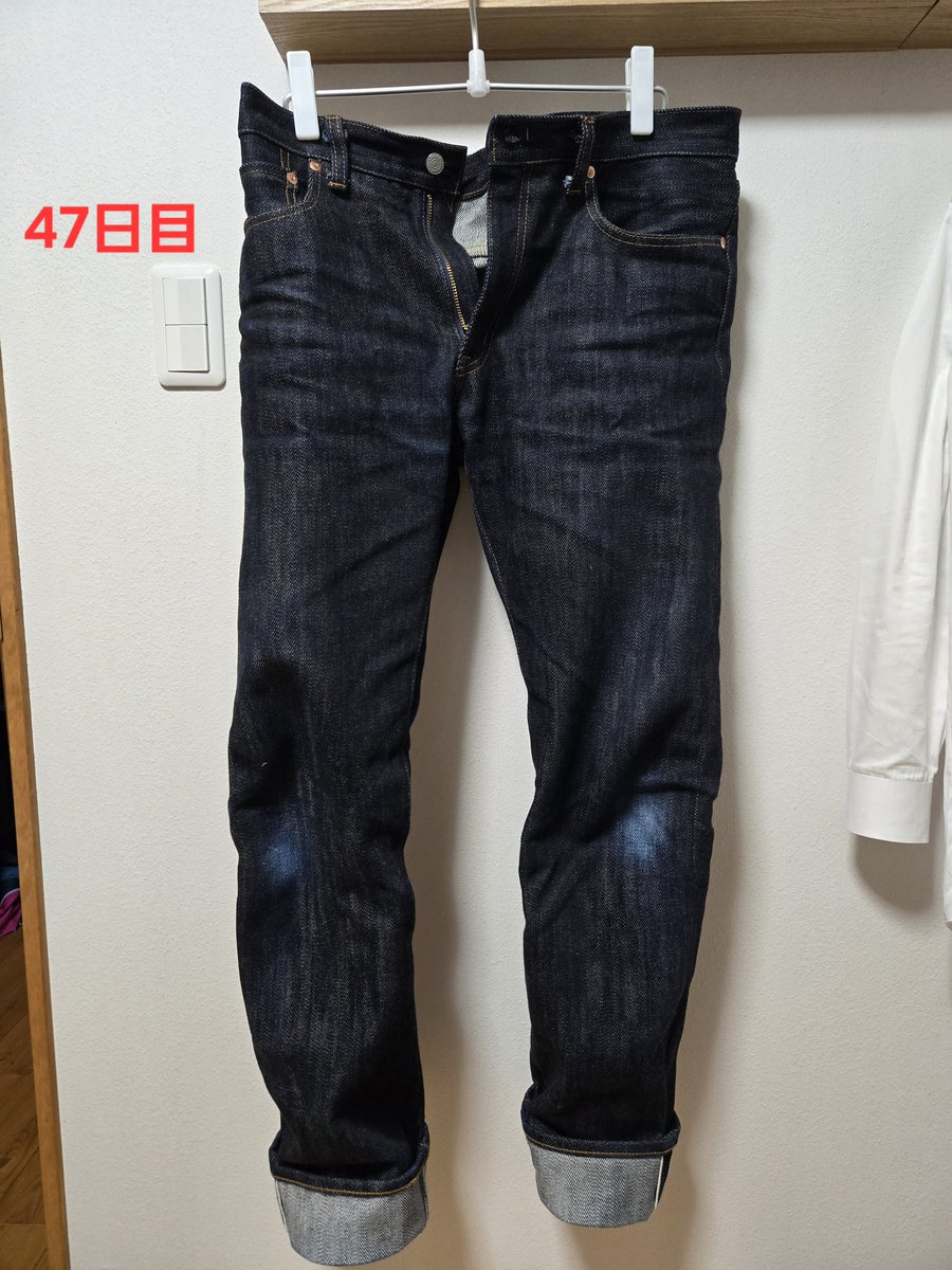Spapa_honest's tweet photo. 47日目👖
#児島ジーンズ #23oz 
#自分のための記録 https://t.co/kofTylwBdw