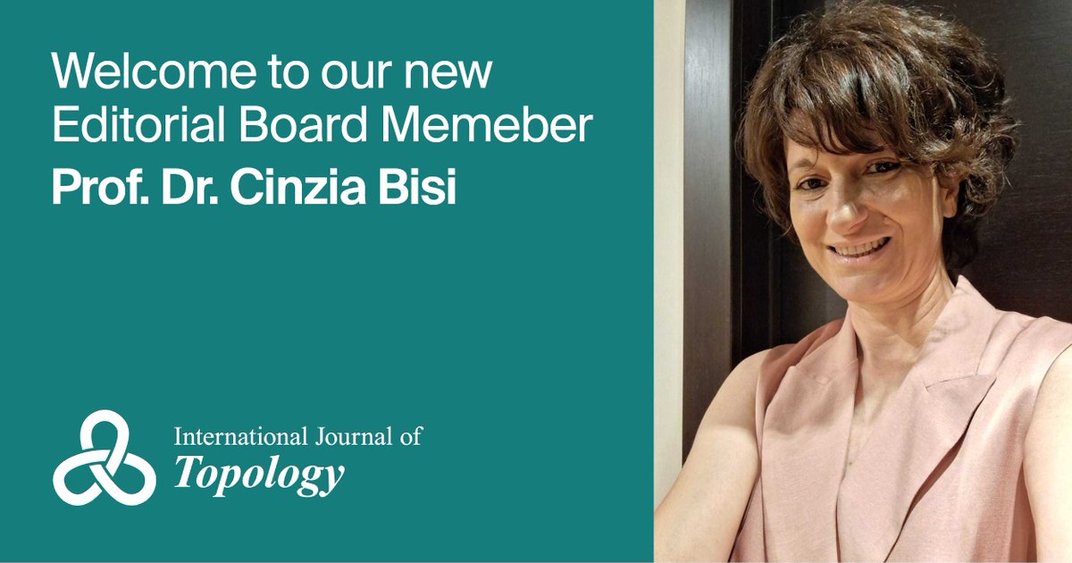IJT_MDPI's tweet photo. 👏👏 Welcome our new Editorial Board Member Prof. Dr. Cinzia Bisi, from Università di #Ferrara, Italy

Interests: #geometry and #topology; #complex and #hypercomplex analysis; #holomorphic dynamics

Warm Welcome! https://t.co/xcNf7iISh1