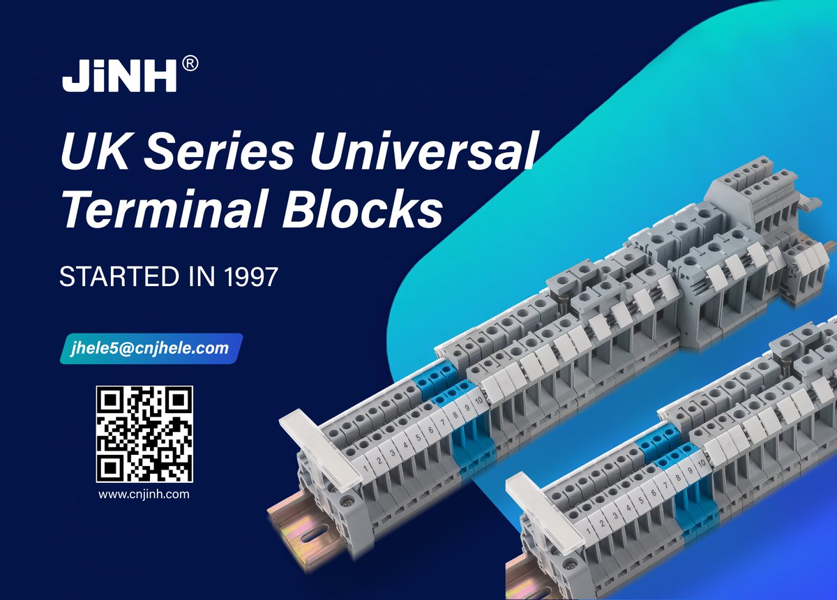 JINHConnector's tweet photo. Stable &amp; safe ⚡UK Terminal Block with pure copper conductivity, UL94-V0 safety &amp; global accessory compatibility. Built for flexible projects
📩 jhele5@cnjhele.com
🌐 https://t.co/lq2A6t8dia
#jinghongelectrical #terminalblock #electrical #connectors #automation #safety #oem #odm https://t.co/PmWhFUZISA