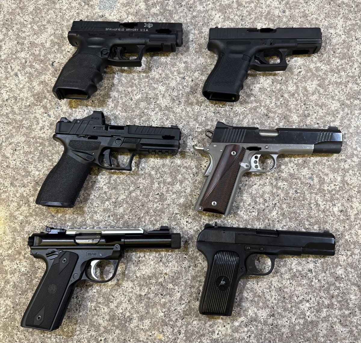 druturn's tweet photo. @sin13555 If you can believe it yes they're really that cheap, it's the ammo that gets expensive over time! In fact I recently bought the G22 used for $200, it was sitting on the shelf for months because it's in a "weird" caliber. Here's a few more non-Glocks from the collection 😁 https://t.co/MESbRZYpsf