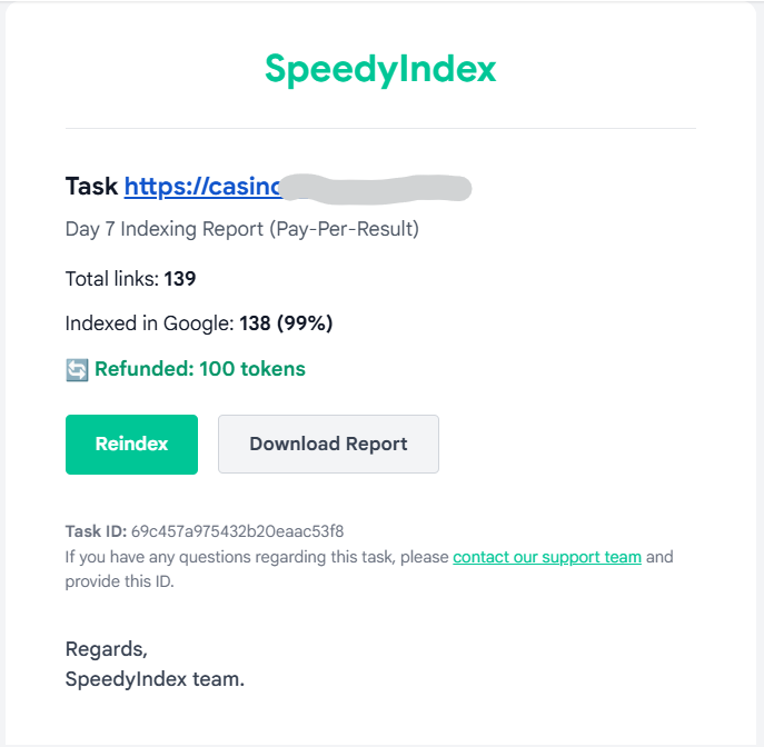 speedyindexbot's tweet photo. If your indexing tool doesn't refund you for failed links, you're losing money. 📉

Here is a real Day 7 Report from SpeedyIndex. 90% indexing rate, and an instant refund for the 10% that didn't make it.

Pay for results, not just promises. 🚀

👉 https://t.co/1UXgKQK41t

#SEO #DigitalMarketing #LinkBuilding #backlinks #speedyindex #indexingservice