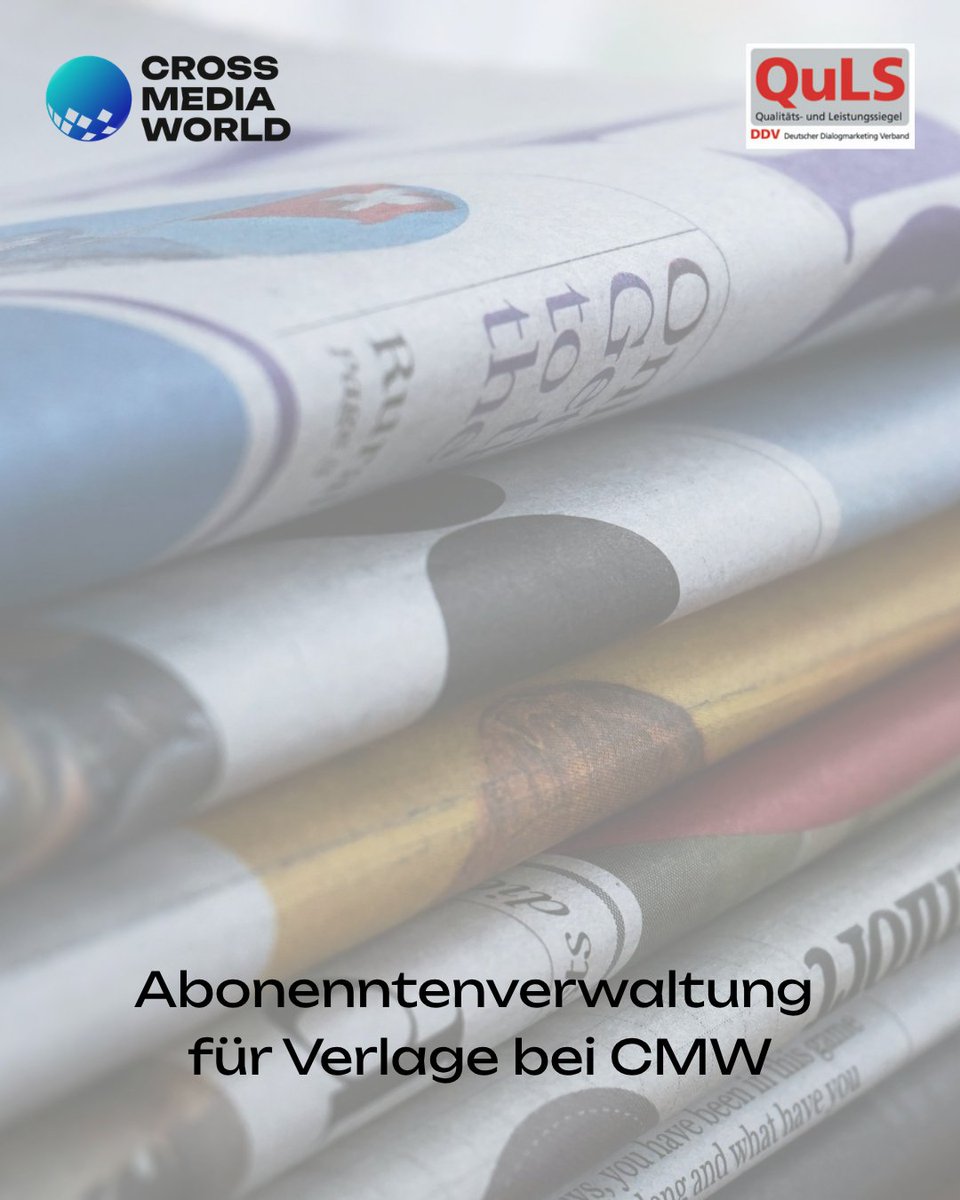 CROSSMWORLD's tweet photo. 𝐇𝐚𝐛𝐞𝐧 𝐒𝐢𝐞 𝐈𝐡𝐫𝐞 𝐀𝐛𝐨-𝐕𝐞𝐫𝐰𝐚𝐥𝐭𝐮𝐧𝐠 𝐯𝐨𝐥𝐥 𝐢𝐦 𝐆𝐫𝐢𝐟𝐟?

Die Verwaltung von Abonnenten kann schnell zur organisatorischen Herausforderung werden: Verlängerungen, Rechnungen, Kundendaten Änderungen und unterschiedliche
Abo-Modelle. https://t.co/FA5dfKLHjt