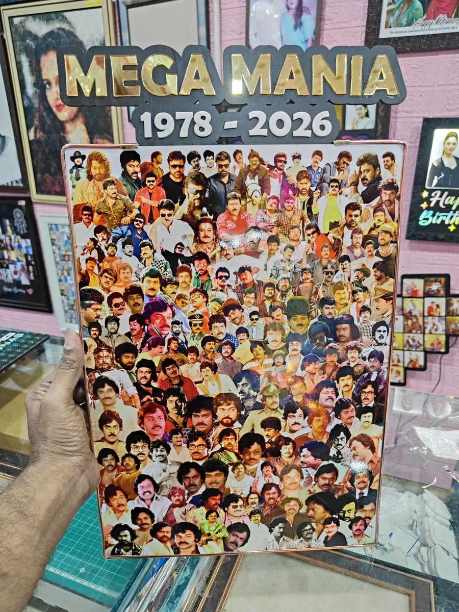 jyothireddy86's tweet photo. @KChiruTweets Namaste Sir....Mee anni movies character tho nearly 46 hours work chesina ee photo frame, mee birthday ki gift cheyyalani anukunna kudaraledhu. On this auspicious day of Hanuman Jayanthi....sending this to Konidela Productions office..@sushkonidela @AlwaysRamCharan https://t.co/VYtheeCwC1