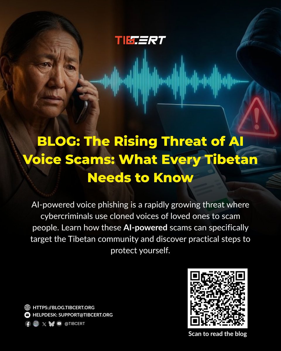 tibcert's tweet image. AI isn't just for fun — it's also a new favourite tool for scammers. Learn all about AI voice clone phishing and how to defend against it in our latest blog. Link in bio! #VoiceCloning #SecurityTips #BlogPost