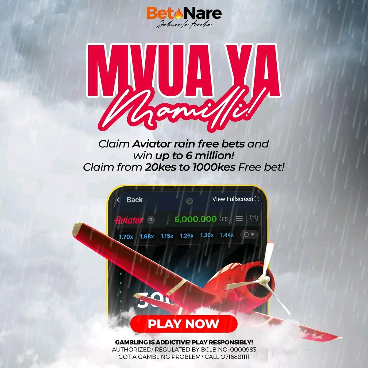 Long Weekend coming, umejipanga Vipi?

Up to 2 million Aviator rain free bets are given away daily!

Claim your share ya kuanzia 20kes hadi 1000kes, play using your free bet ushinde up to 6 million Instantly. 

Get paid all your winnings bila delays hapa Betnare.com