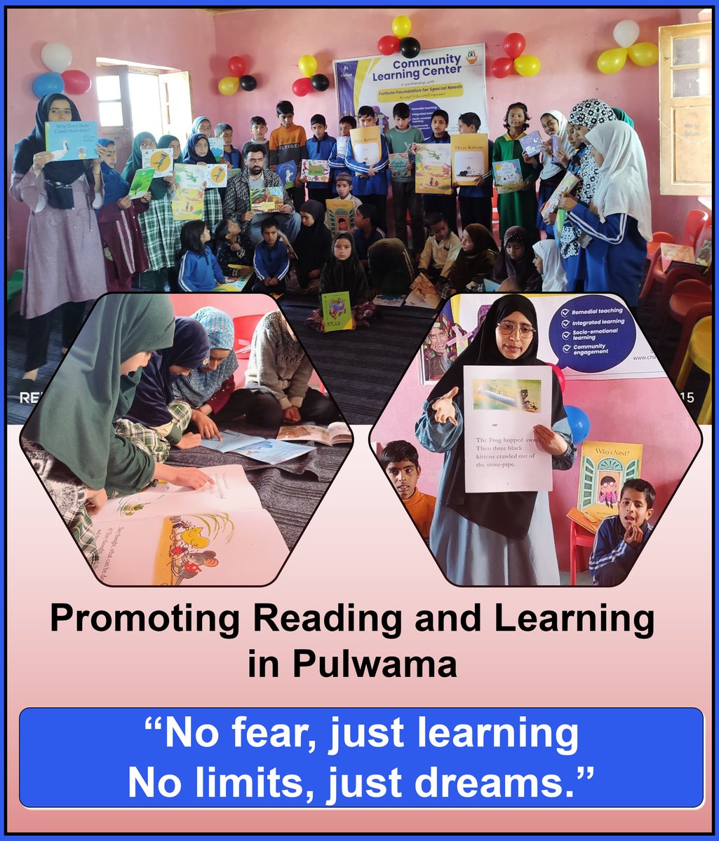 BadaltaSopore's tweet image. 📚 Empowering young minds through the joy of reading! A wonderful initiative in Pulwama where children explore stories, creativity, and confidence together. 🌟#PromotingEducation #ReadingCulture #Pulwama #YouthEmpowerment #LearningForAll #BrightFuture #CommunityInitiative