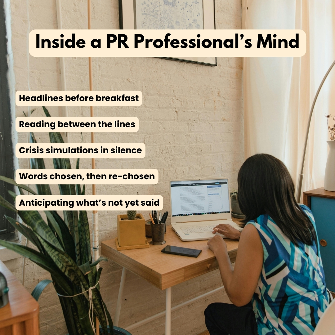 Cumulus_PR's tweet photo. As PR professionals we go through questions, patterns, and possibilities. And what the world sees is shaped long before it is said.

#InsidePRMinds #CumulusPR #StrategicCommunication #PRandComms https://t.co/YMfARKSIev