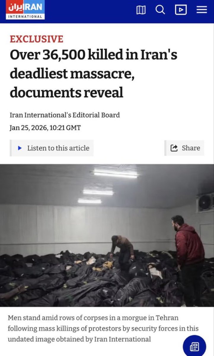 Das Mullah Regime hat mehr Zivilisten in wenigen Tagen ermordet, als im Gazakrieg in 2 Jahren umgekommen sind.