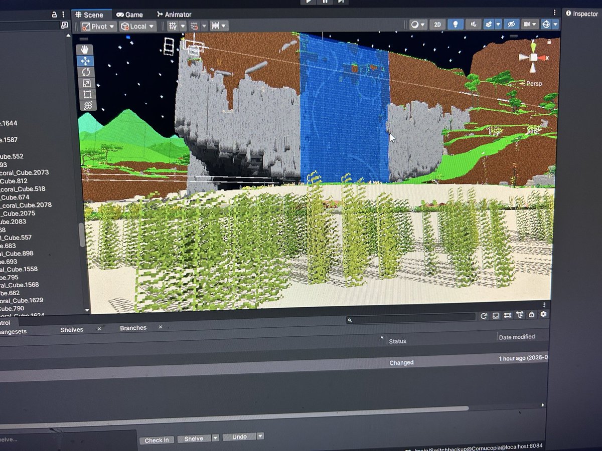 CornucopiaPC's tweet image. Cornucopia Terrain Development in the Thick of Things
#gamedev #gamedevelopment #gamedeveloper #unity3d Unity editor raw development pics of the new farm terrain and new connected area, got the models from the 3d modeler who is an amazing guy from china who was (see reply below)