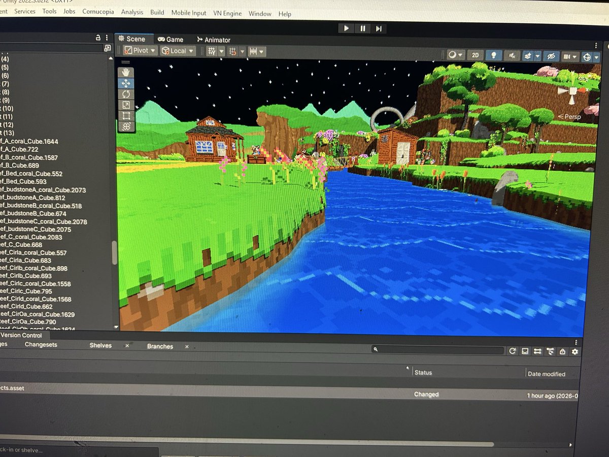 CornucopiaPC's tweet image. Cornucopia Terrain Development in the Thick of Things
#gamedev #gamedevelopment #gamedeveloper #unity3d Unity editor raw development pics of the new farm terrain and new connected area, got the models from the 3d modeler who is an amazing guy from china who was (see reply below)