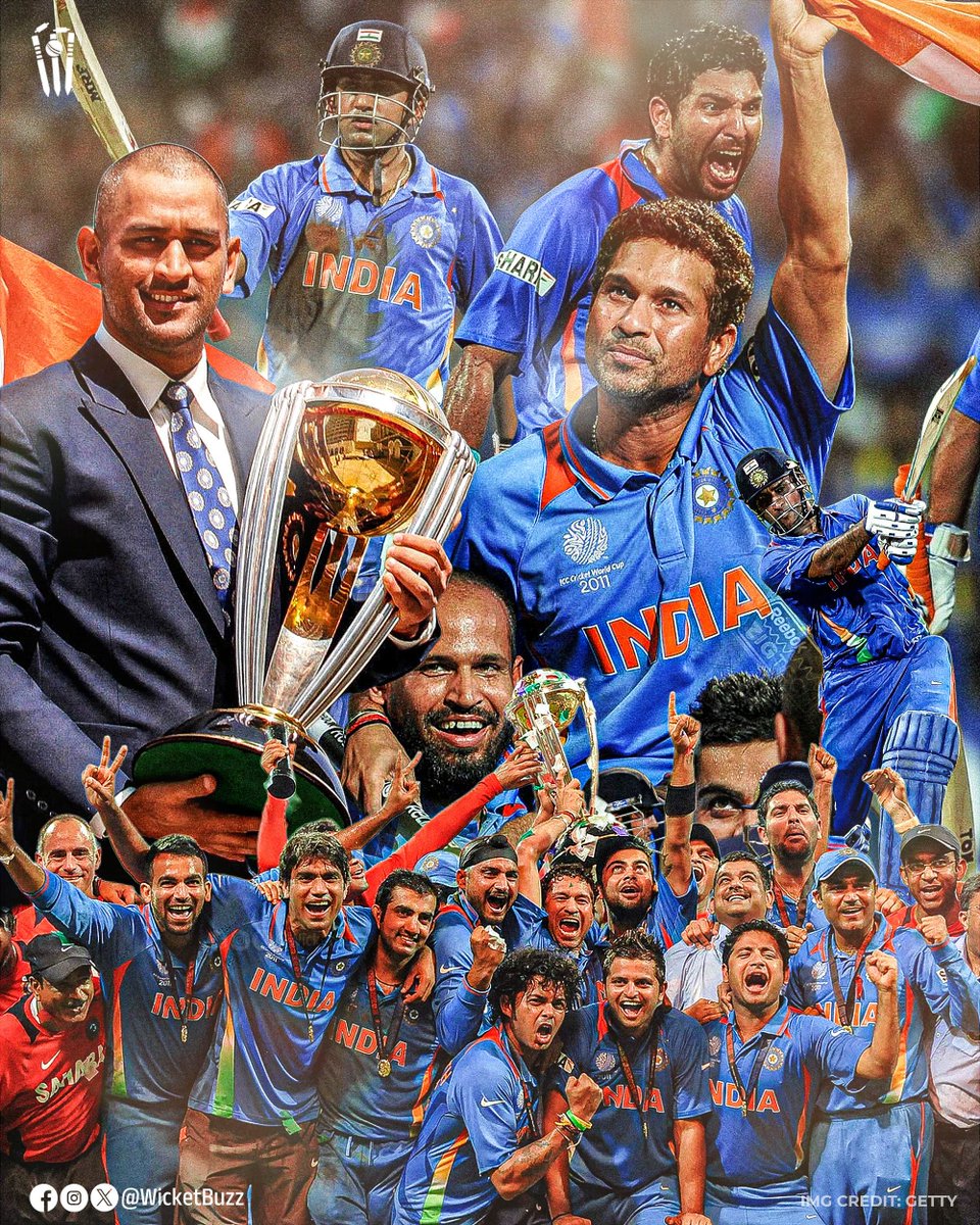 wicketbuzz's tweet photo. 15 YEARS OF GLORY! 🇮🇳🏆

"Dhoni finishes off in style!" 15 years since that iconic six made a billion dreams come true. Pure goosebumps! ✨🏏

📸IPL
#MSDhoni #CWC2011 https://t.co/AasF9TSesm