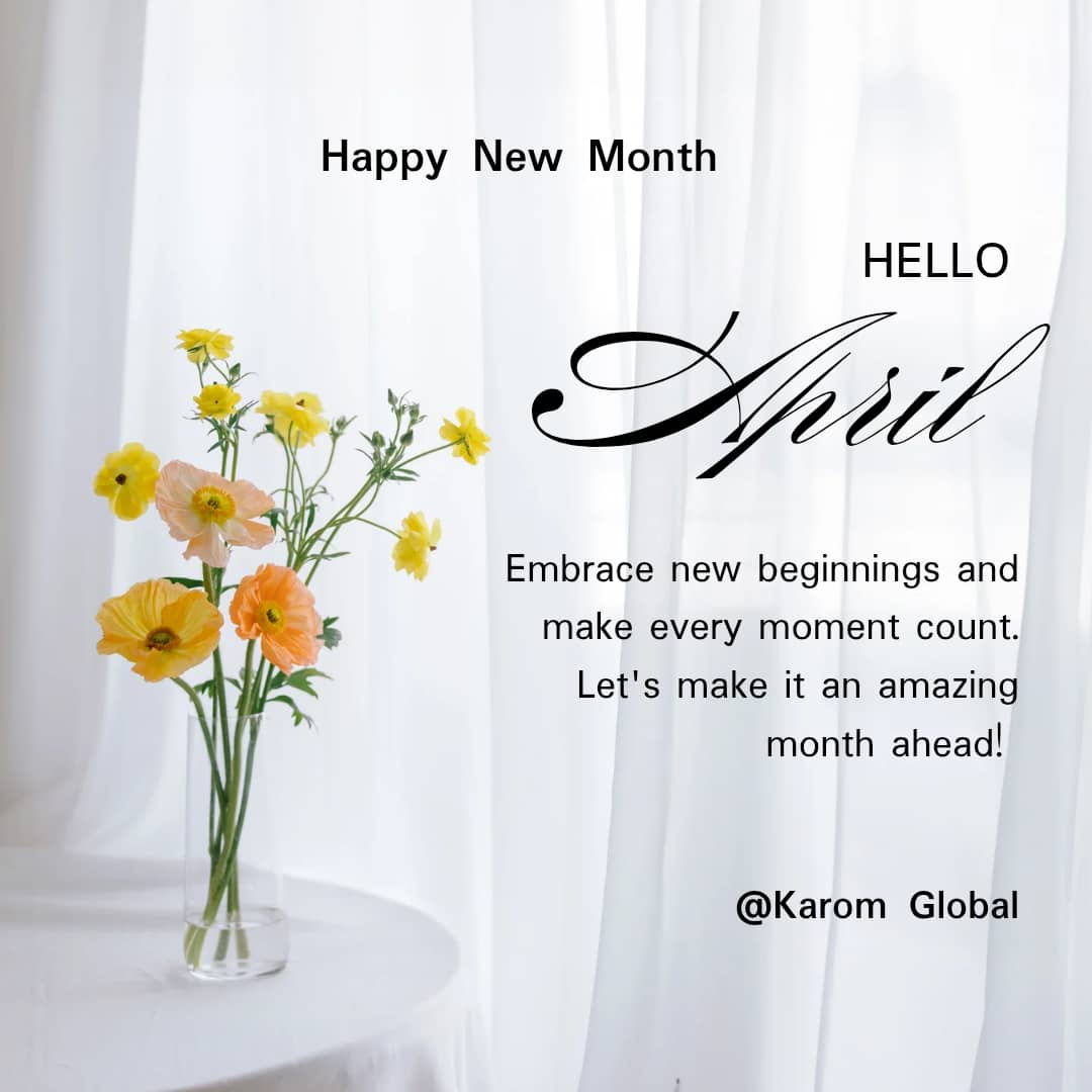 KAROMglobal's tweet photo. New month, new vibes! 

Wishing everyone at Karom Global a productive and impactful month ahead!

Let's crush goals and create opportunities.

More wins and more flow of success.

#KaromGlobal https://t.co/YQIzxXgynB