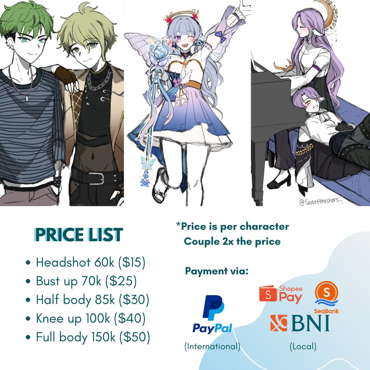 IstriMui_'s tweet image. 🌫️COMMISSION OPEN🌫️

[RT and share are really appreciated] 

Hi! I'm opening a commission for local and international! Feel free to ask/DM if you have a question!❤️

Read carrd/notion for more info (on reply!)

#commissionsopen