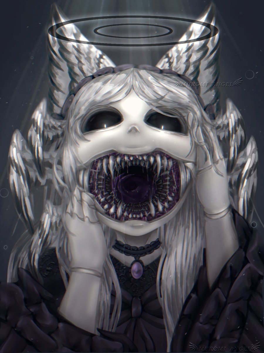Muromi_Angel's tweet photo. 🦷🌑🪽

#oc #digitalart #illustration #ocart #angel https://t.co/g8CAzz2a0P