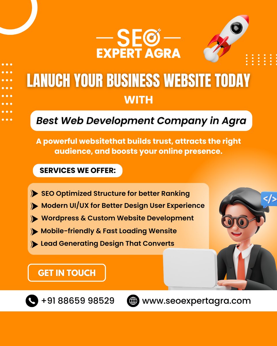 seoexpertagra's tweet image. 🚀 Launch your website with the Best Web Development Company in Agra!

Fast, SEO-friendly &amp;amp; high-converting websites 💻📈

👉 Contact SEO Expert Agra

#WebDevelopment #BusinessGrowth #DigitalMarketing #SEOExpertAgra