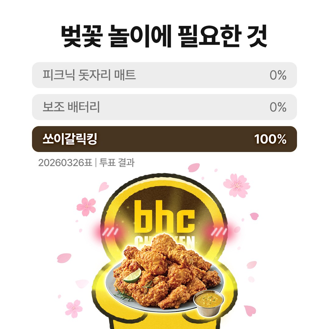 bhc치킨 tweet media
