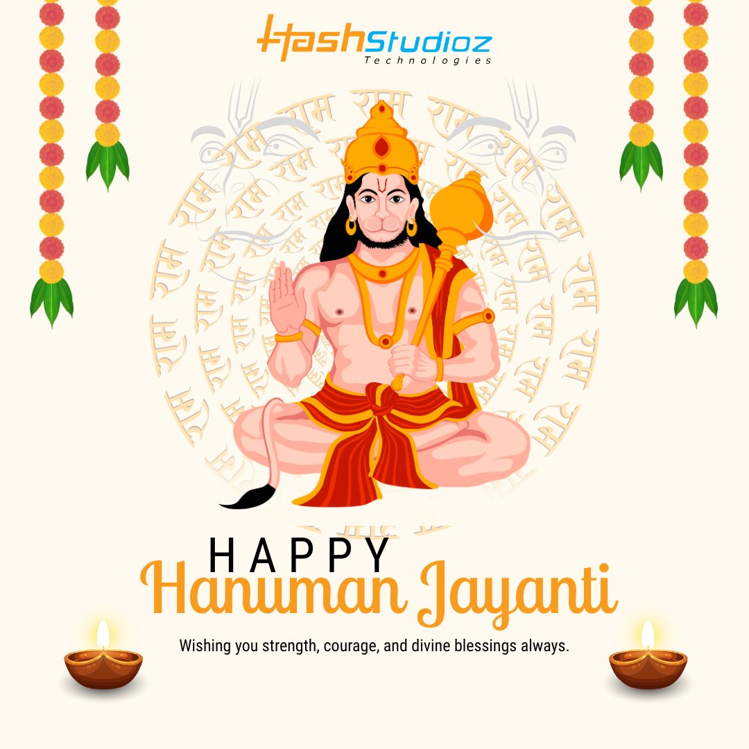 HashStudioz's tweet photo. 🙏✨ Celebrating the spirit of Hanuman Jayanti

May Lord Hanuman bless you with strength, courage &amp; resilience to overcome every challenge.

Wishing you a joyful and blessed Hanuman Jayanti. 🌼

#HanumanJayanti #HashStudioz #Strength #Resilience #FestiveVibes https://t.co/xfb9NpCwBr
