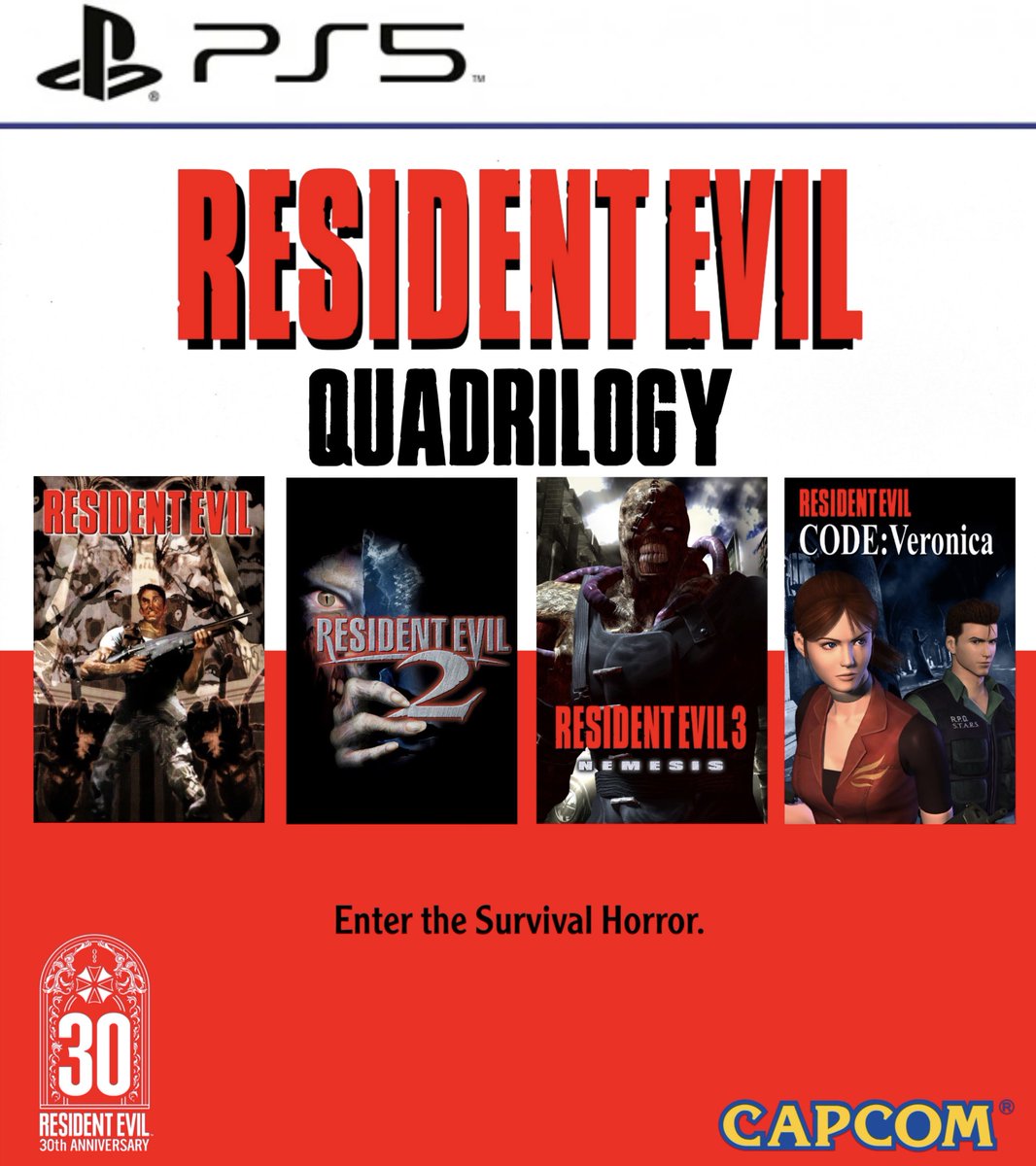 _imcameron_'s tweet photo. while it’s amazing that the originals are finally hitting modern hardware, even then, it’s on a digital storefront. it would be perfect to get a physical release of a resident evil quadrilogy collection (with achievements)! @CapcomUSA_ @RE_Games #RE30th #REBHFun https://t.co/f3mlQSYYM3