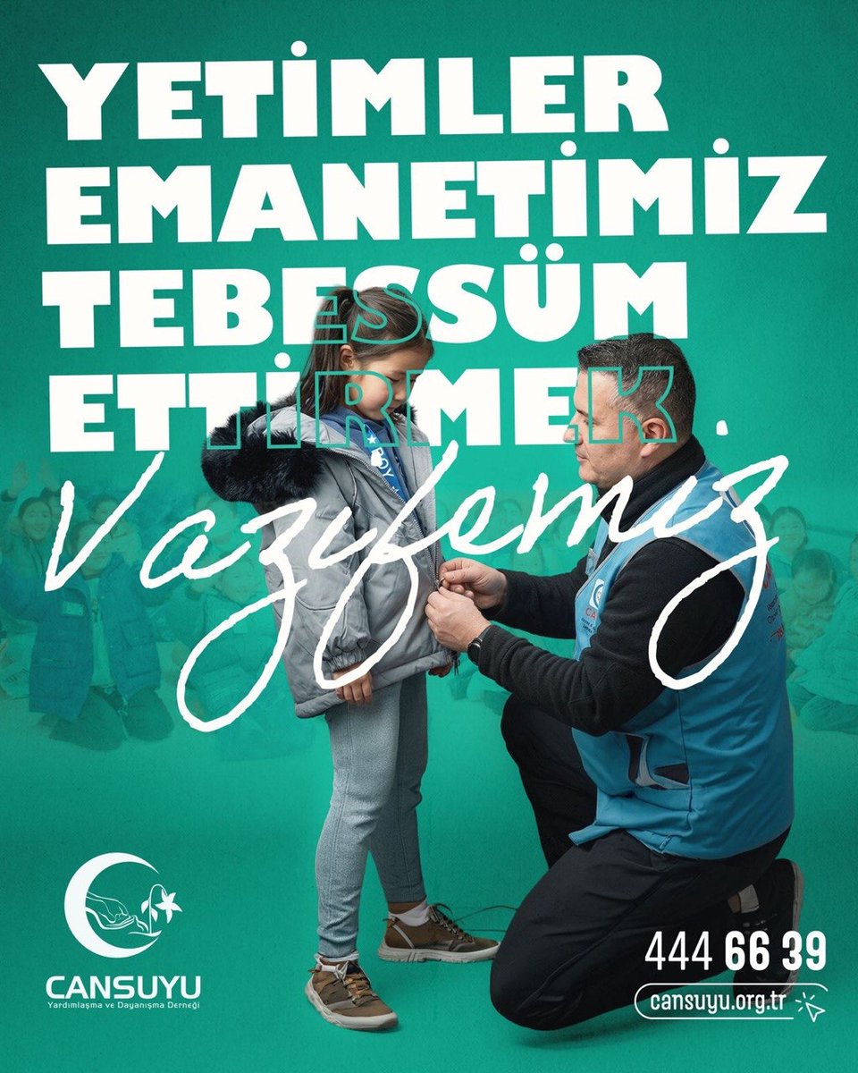 Bir yetimin yüzündeki gülümseme, sizin desteğinizle büyüyor.

Cansuyu olarak emanetlerinizi yetim yavrularımıza ulaştırıyor, onların hayatına umut oluyoruz.

Yetimler emanetimiz, tebessüm ettirmek vazifemiz.

🌐 cansuyu.org.tr
📞 444 66 39